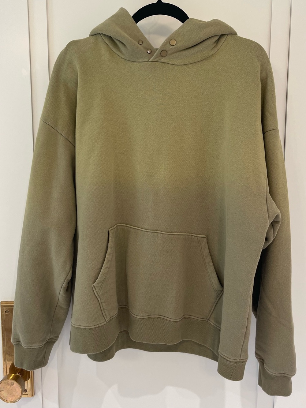 Fear of God Olive Green Snap-Hooded Pullover